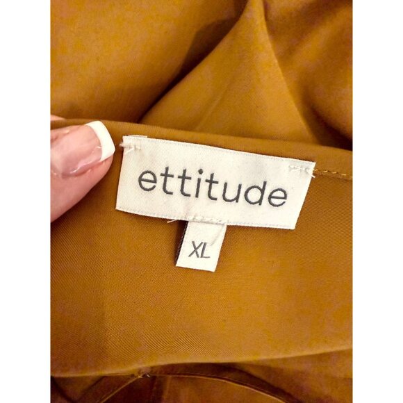 Ettitude Sateen Cami in Gold Camomille NWT - Size XL - Picture 4 of 7